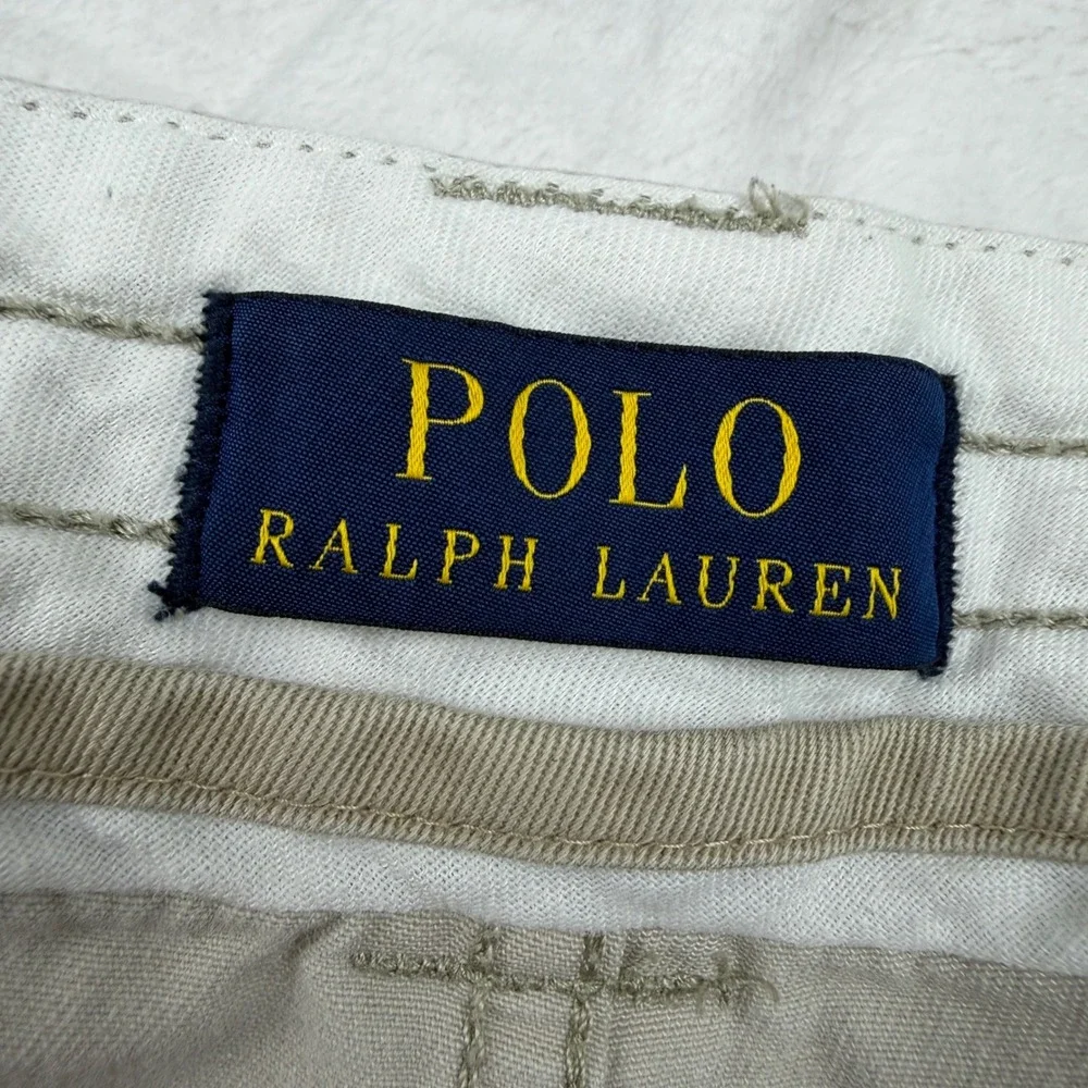 Polo Ralph Lauren Mens Cargo Shorts Tan Khaki Cotton Twill Size 40 RN 41381